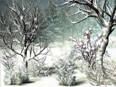 Digital Arts titled "Winter Landscape" by Andrew Volodutsky, Original Artwork, 3D Modeling