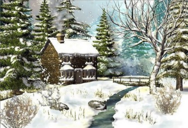 Цифровое искусство под названием "Winter Fairy-tale" - Andrew Volodutsky, Подлинное произведение искусства, 3D моделирование
