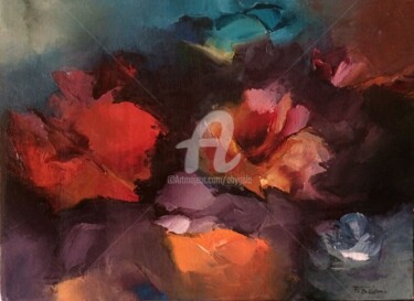 Peinture intitulée "Fleurs1.jpg" par Abygala, Œuvre d'art originale, Huile