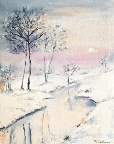 Painting titled "Le bel hiver.jpg" by Abygala, Original Artwork, Oil