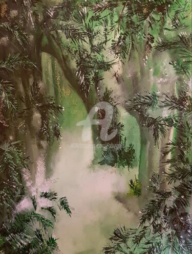 Peinture intitulée "Habitat des Grands…" par Abygala, Œuvre d'art originale, Acrylique