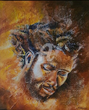 Peinture intitulée "L'Homme du Sable" par Abygala, Œuvre d'art originale, Acrylique