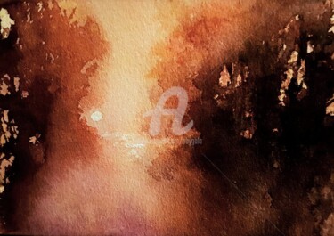 Peinture intitulée "Sunset" par Abygala, Œuvre d'art originale, Aquarelle