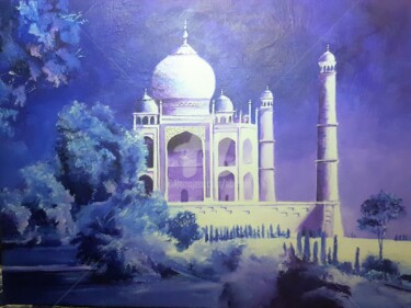 Peinture intitulée "Taj Mahal" par Abygala, Œuvre d'art originale, Acrylique