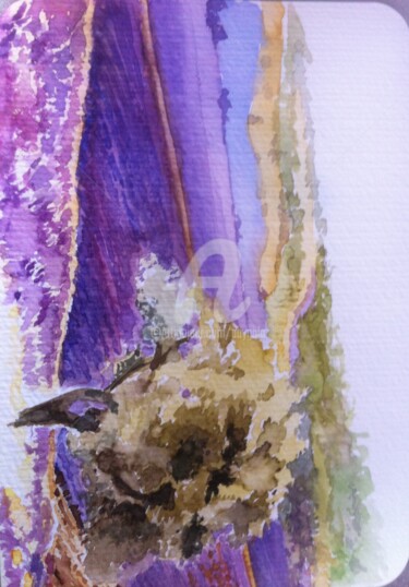 Painting titled "Drôme (1)" by Abygala, Original Artwork, Watercolor