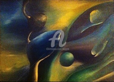 Peinture intitulée "Galaxies 2.jpg" par Abygala, Œuvre d'art originale, Huile