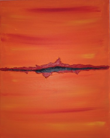 Painting titled "Horizon Tableau abs…" by Créarco, Original Artwork, Acrylic