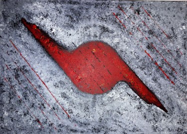 Painting titled "Tableau abstrait Ro…" by Créarco, Original Artwork, Acrylic