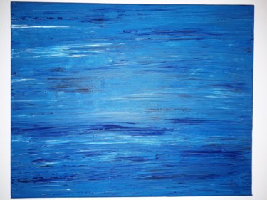 Painting titled "Marine Bleu Tableau…" by Créarco, Original Artwork, Acrylic
