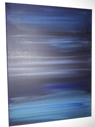 Peinture intitulée "Nuances bleu nuit" par Créarco, Œuvre d'art originale, Acrylique