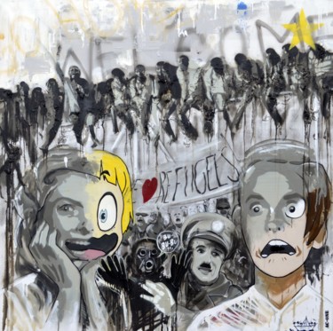 Pintura titulada "new citizens" por Ac1, Obra de arte original, Acrílico