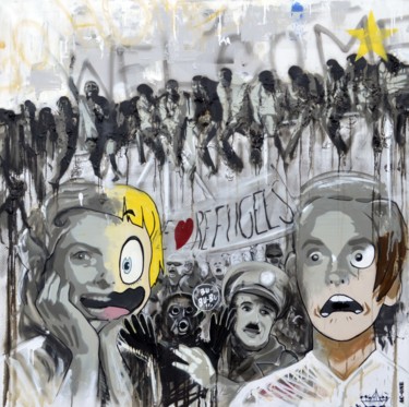 Peinture intitulée "new citizens" par Ac1, Œuvre d'art originale, Acrylique