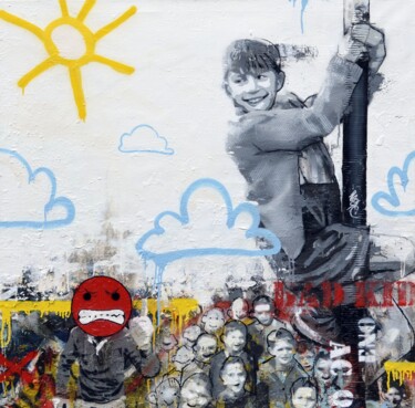 "bad kid 4" başlıklı Tablo Ac1 tarafından, Orijinal sanat, Sprey boya Ahşap Sedye çerçevesi üzerine monte edilmiş