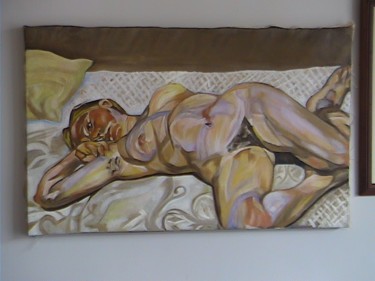 Painting titled "Freud" by Alper Celebi, Original Artwork, Oil