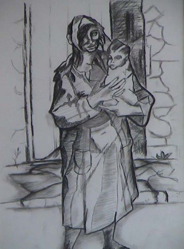 Картина под названием "Mom" - Alper Celebi, Подлинное произведение искусства