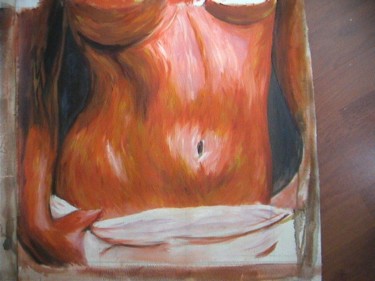 Peinture intitulée "Red nude" par Alper Celebi, Œuvre d'art originale