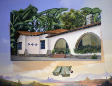 Pintura intitulada "Paisagem 03" por Acencio, Obras de arte originais, Óleo