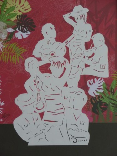 Peinture intitulée "JAZZ A ANTIBES" par Alain Charuau, Œuvre d'art originale