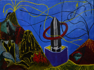 Картина под названием "The Sekret of life" - Acheron Hock, Подлинное произведение искусства, Масло