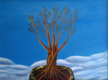 Картина под названием "Вершина" - Acheron Hock, Подлинное произведение искусства, Масло