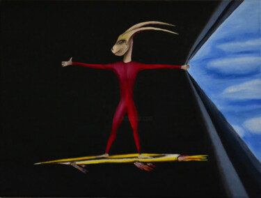 Картина под названием "День" - Acheron Hock, Подлинное произведение искусства, Масло