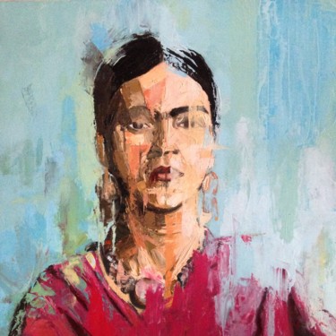 Painting titled "Frida" by Achille Chiarello, Original Artwork, Oil