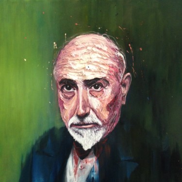Peinture intitulée "Luigi Pirandello" par Achille Chiarello, Œuvre d'art originale, Huile