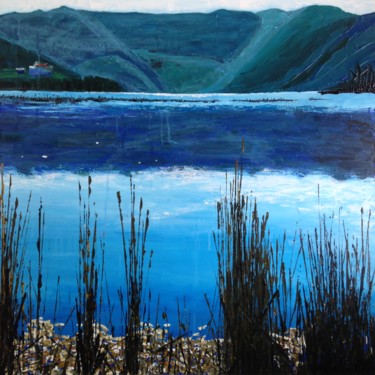 Painting titled "Lago 2" by Achille Chiarello, Original Artwork, Acrylic
