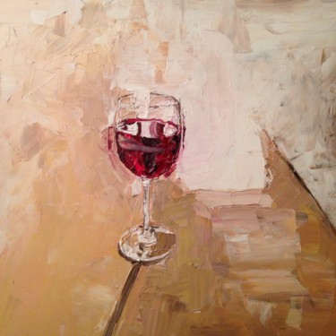 Painting titled "Wine1" by Achille Chiarello, Original Artwork, Oil