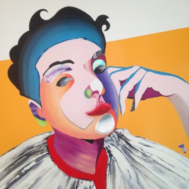 Pintura titulada "Francesca astratto" por Achille Chiarello, Obra de arte original, Oleo