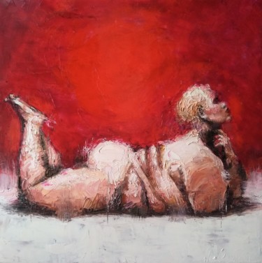 Fat Pittura intitolato "Fat" da Achille Chiarello, Opera d'arte originale, Olio