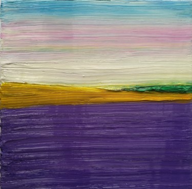 Peinture intitulée "Violet Landscape" par Achille Chiarello, Œuvre d'art originale, Huile