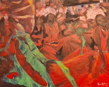 Картина под названием "People 1" - Achu, Подлинное произведение искусства, Акрил Установлен на Деревянная рама для носилок