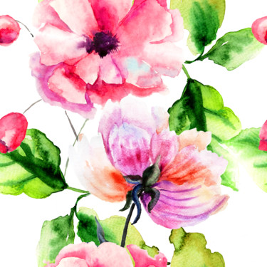 Painting titled "Beauty never change." by Penny Thergesen, Original Artwork, Watercolor