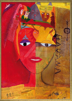 Peinture intitulée "Havana" par Aconcha, Œuvre d'art originale, Acrylique