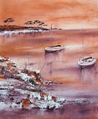 Painting titled "VEILLE DE PECHE" by Michel Di Méglio, Original Artwork