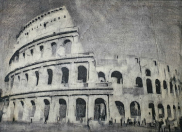 Pintura titulada "Roma - 02 - (n.016-…" por Alessio Mazzarulli, Obra de arte original, Tinta