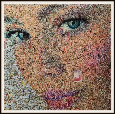 Painting titled "Only glance from he…" by Alessio Mazzarulli, Original Artwork, Collages