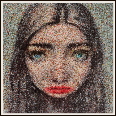Clutched the clothes (n.581) - Dolls series Collages titled "Clutched the clothe…" by Alessio Mazzarulli, Original Art, Acrylic