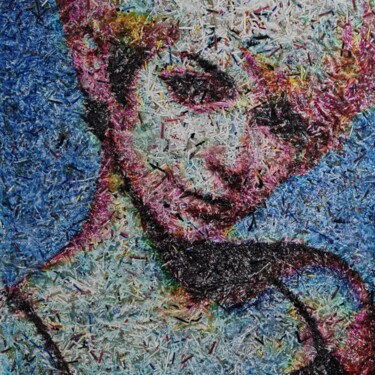 Collagen mit dem Titel "She pursued, anxiou…" von Alessio Mazzarulli, Original-Kunstwerk, Collagen