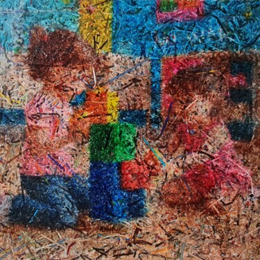 Collages titulada "Children should pla…" por Alessio Mazzarulli, Obra de arte original, Collages