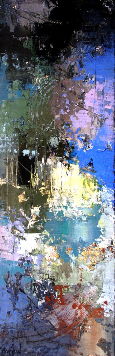 Peinture intitulée "452-azul-fragmenta-…" par Francis Glenat, Œuvre d'art originale