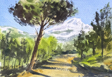 제목이 "Montagne Sainte Vic…"인 미술작품 Alain Crousse (ACWATERCOLORS)로, 원작, 수채화