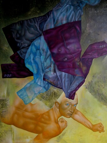 Картина под названием "Animal imparfait II" - Adalberto Miguez, Подлинное произведение искусства, Масло
