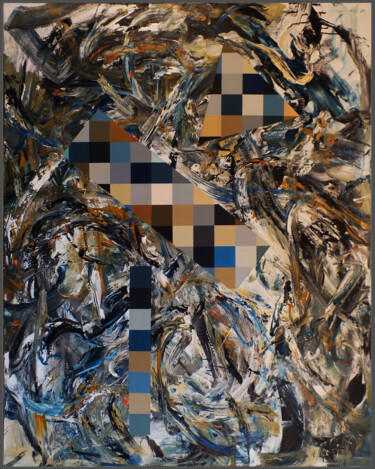 Картина под названием "自発的な論理" - Adam Czekański, Подлинное произведение искусства, Масло
