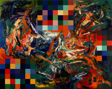 Pittura intitolato "自発的な論理 (2011)" da Adam Czekański, Opera d'arte originale, Olio Montato su Telaio per barella in legno