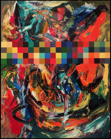 Malarstwo zatytułowany „自発的な論理   /10 (2010)” autorstwa Adam Czekański, Oryginalna praca, Olej