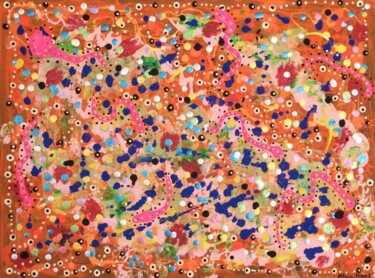 Peinture intitulée "Newborn Galaxy" par Adam Kamhi, Œuvre d'art originale, Acrylique