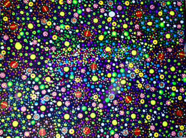 Schilderij getiteld "Galaxy Forming" door Adam Kamhi, Origineel Kunstwerk, Acryl