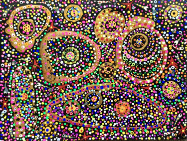 绘画 标题为“Globular Clusters” 由Adam Kamhi, 原创艺术品, 丙烯